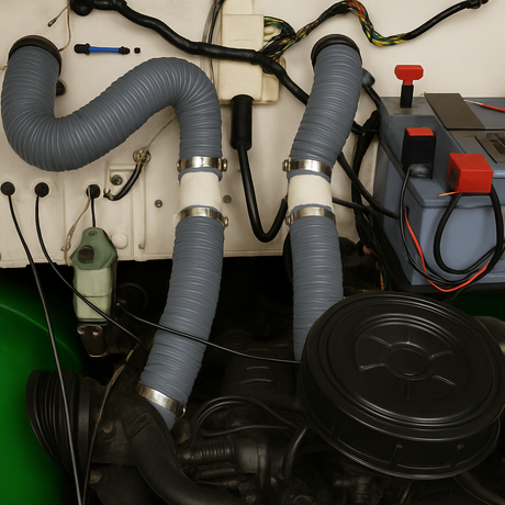 Silicone Heater Duct Upgrade Kit For Citroen 2CV Right Hand Drive 602cc Gray