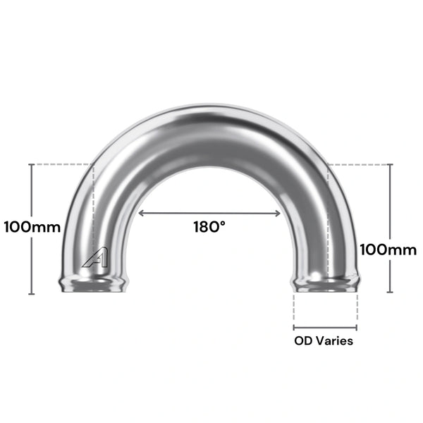 Aluminium 180 Degree Pipe