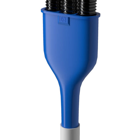 Triple Drain Hose Outlet Waste Connector Blue