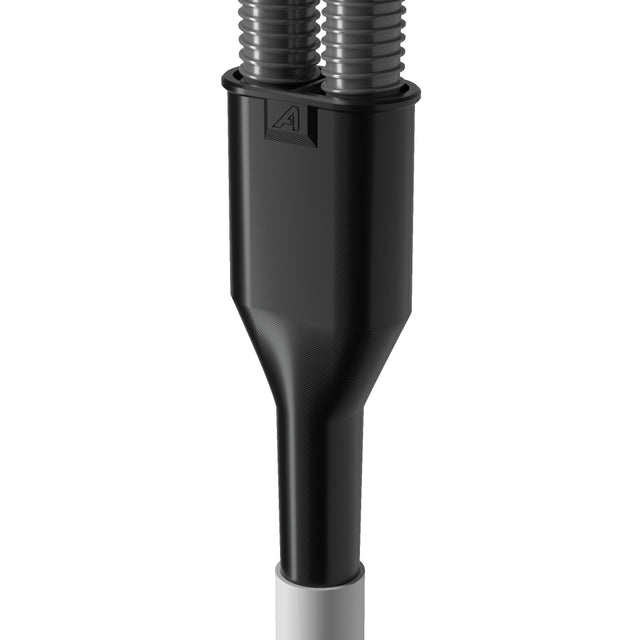 Double Drain Hose Outlet Waste Connector Black