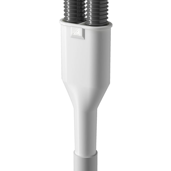 Double Drain Hose Outlet Waste Connector White