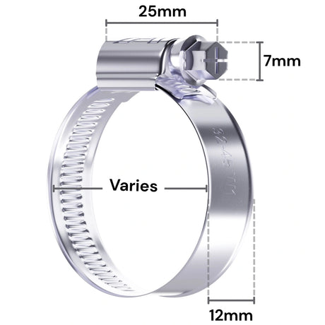 Worm Drive Hose Clip