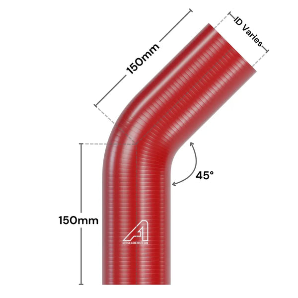 Silicone 45 Degree Hose